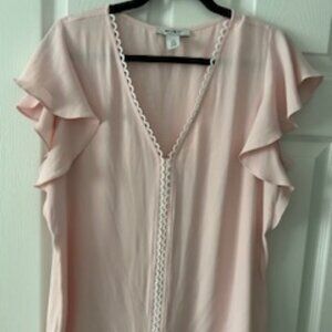 WHBM Flutter Sleeve Blouse